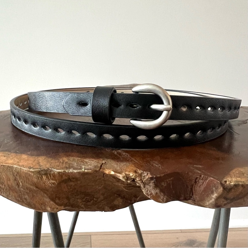 Stylish Black Leather Belt